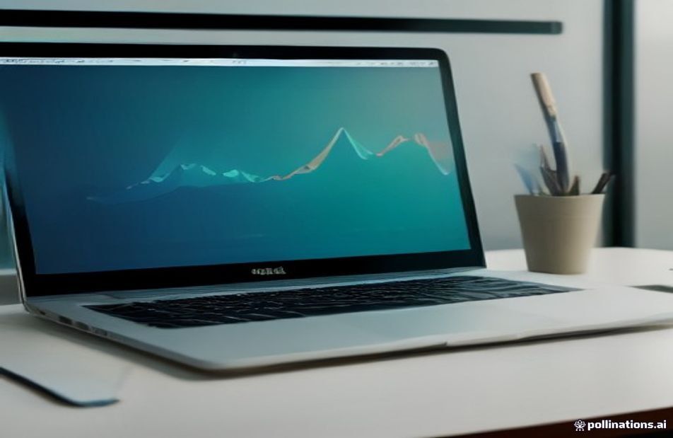 Laptop showing analytics charts